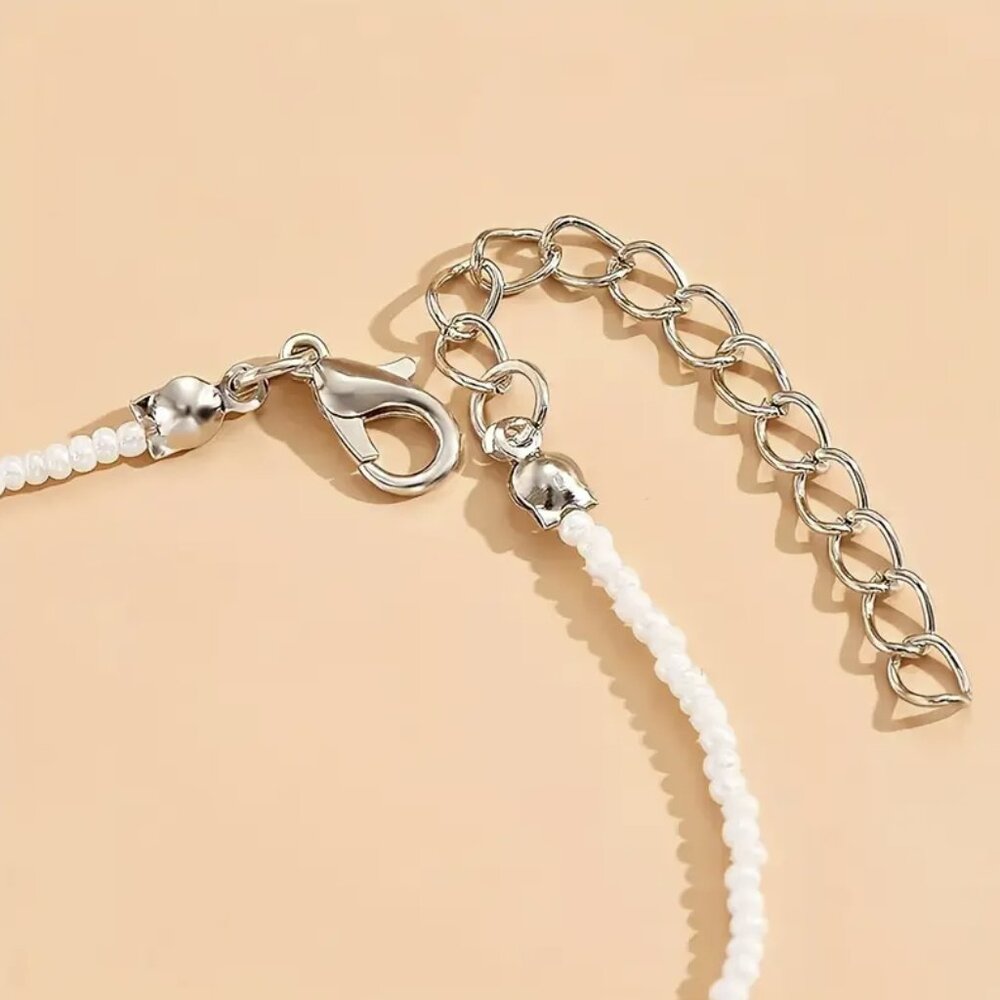 Evil Eye Spiritual Protection Minimalist White Beaded Bracelet NEW - Picture 6 of 7